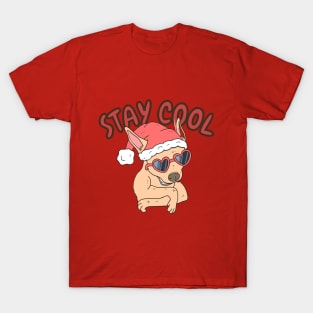 Christmas Dog With Glasses T-Shirt